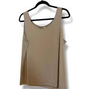 Chico’s Easywear Tank Top Women’s Size XL Light Taupe Beige Sleeveless